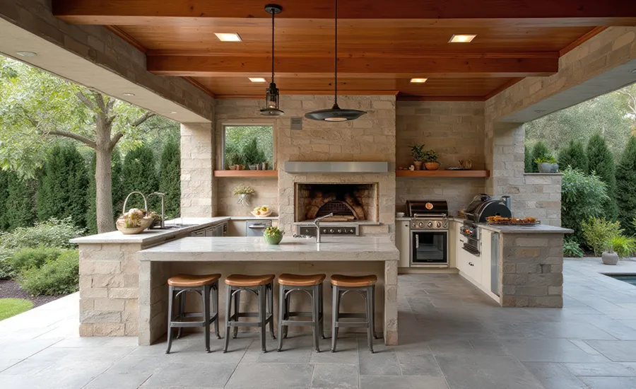 Luxury Outdoor Features Luxury Outdoor Kitchen Area